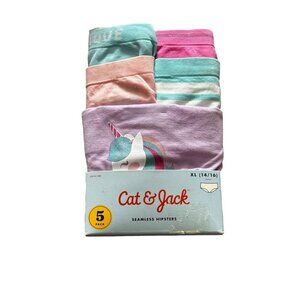 Cat‎ & Jack Girls' Size XL 14/16 Seamless Hipsters Unicorn Theme 5 Count Set